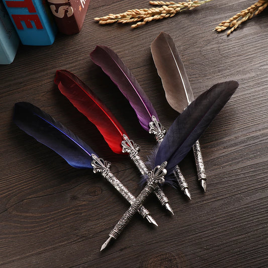 Multicolor  Quill Dip Pen Feather Pen